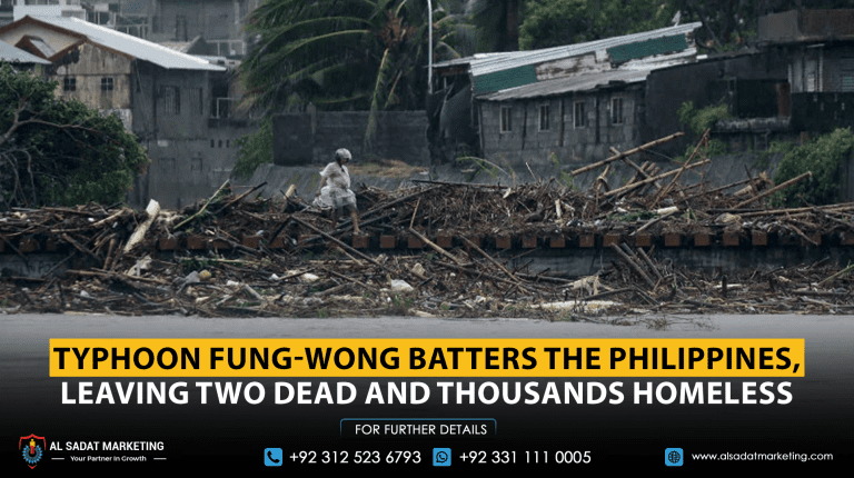 Typhoon Fung-wong batters the Philippines, leaving two dead and thousands homeless