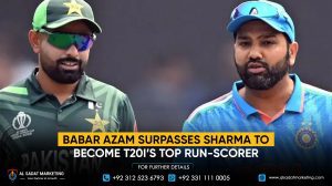 Babar Azam surpasses Sharma to become T20I’s top run-scorer