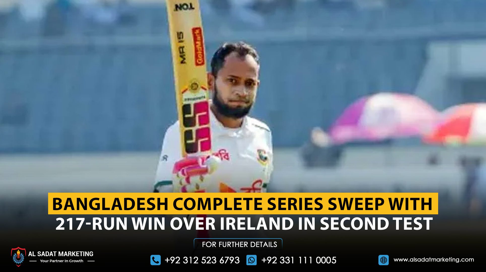 Bangladesh Complete Series Sweep with 217-Run Win Over Ireland in Second Test