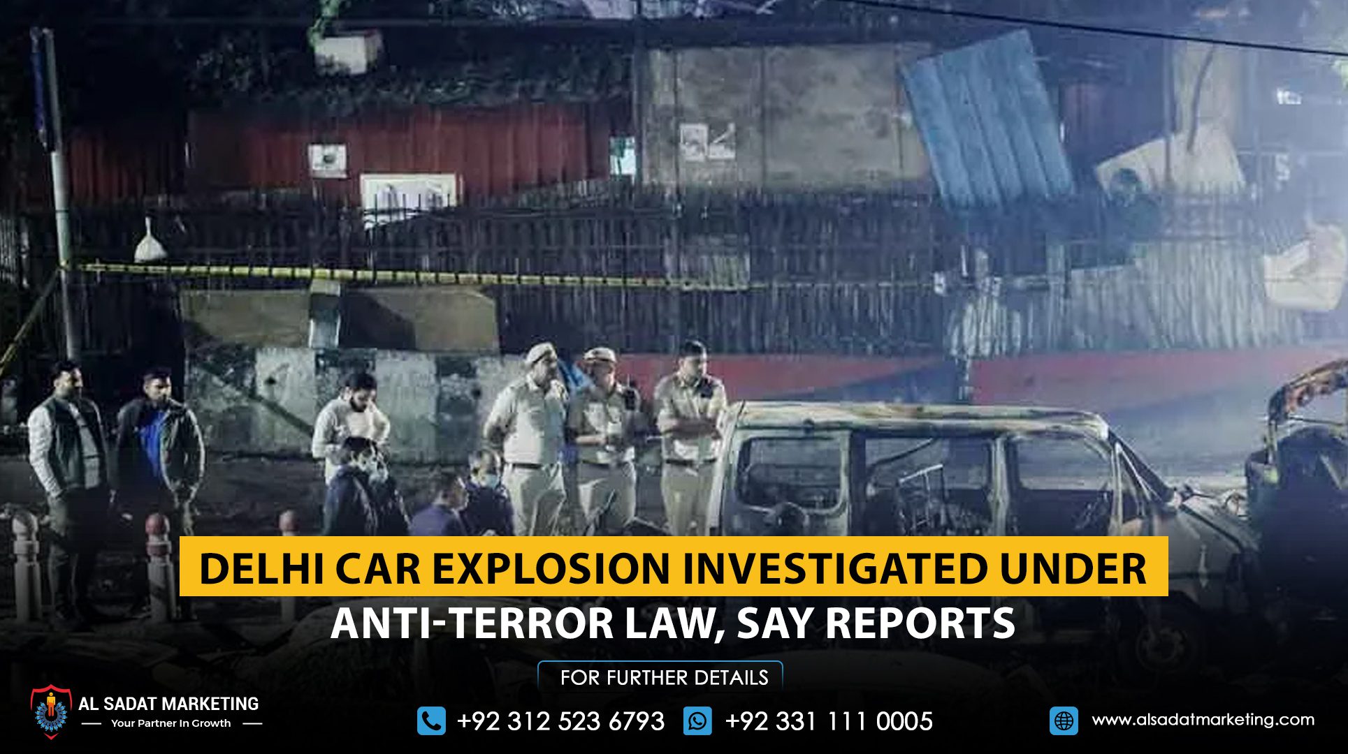 Delhi car explosion investigated under anti-terror law, say reports