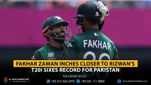 Fakhar Zaman Inches Closer to Rizwan’s T20I Sixes Record for Pakistan