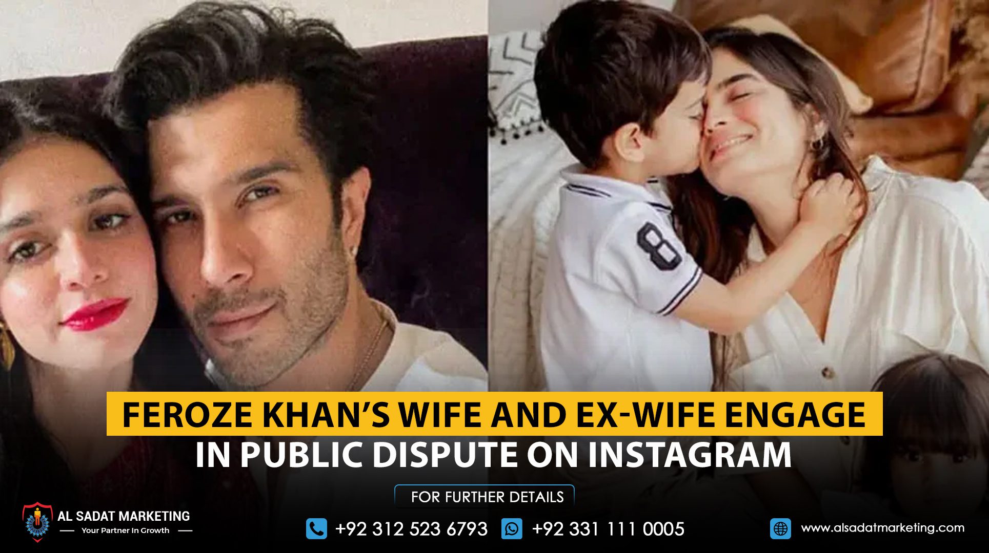 Feroze Khan’s Wife and Ex-Wife Engage in Public Dispute on Instagram