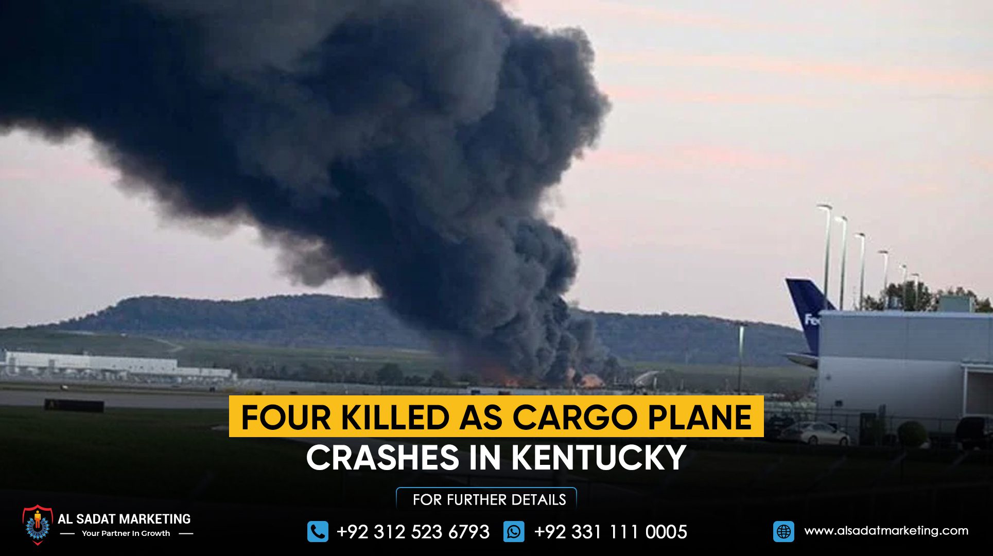 Four killed as cargo plane crashes in Kentucky