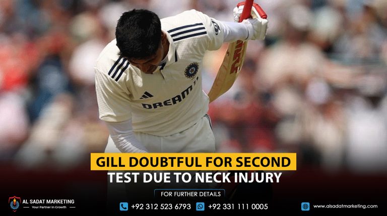 Gill doubtful for second Test due to neck injury