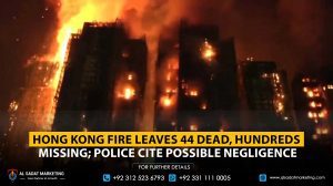 Hong Kong Fire Leaves 44 Dead, Hundreds Missing; Police Cite Possible Negligence