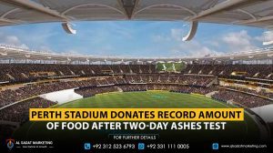 Perth Stadium Donates Record Amount of Food After Two-Day Ashes Test