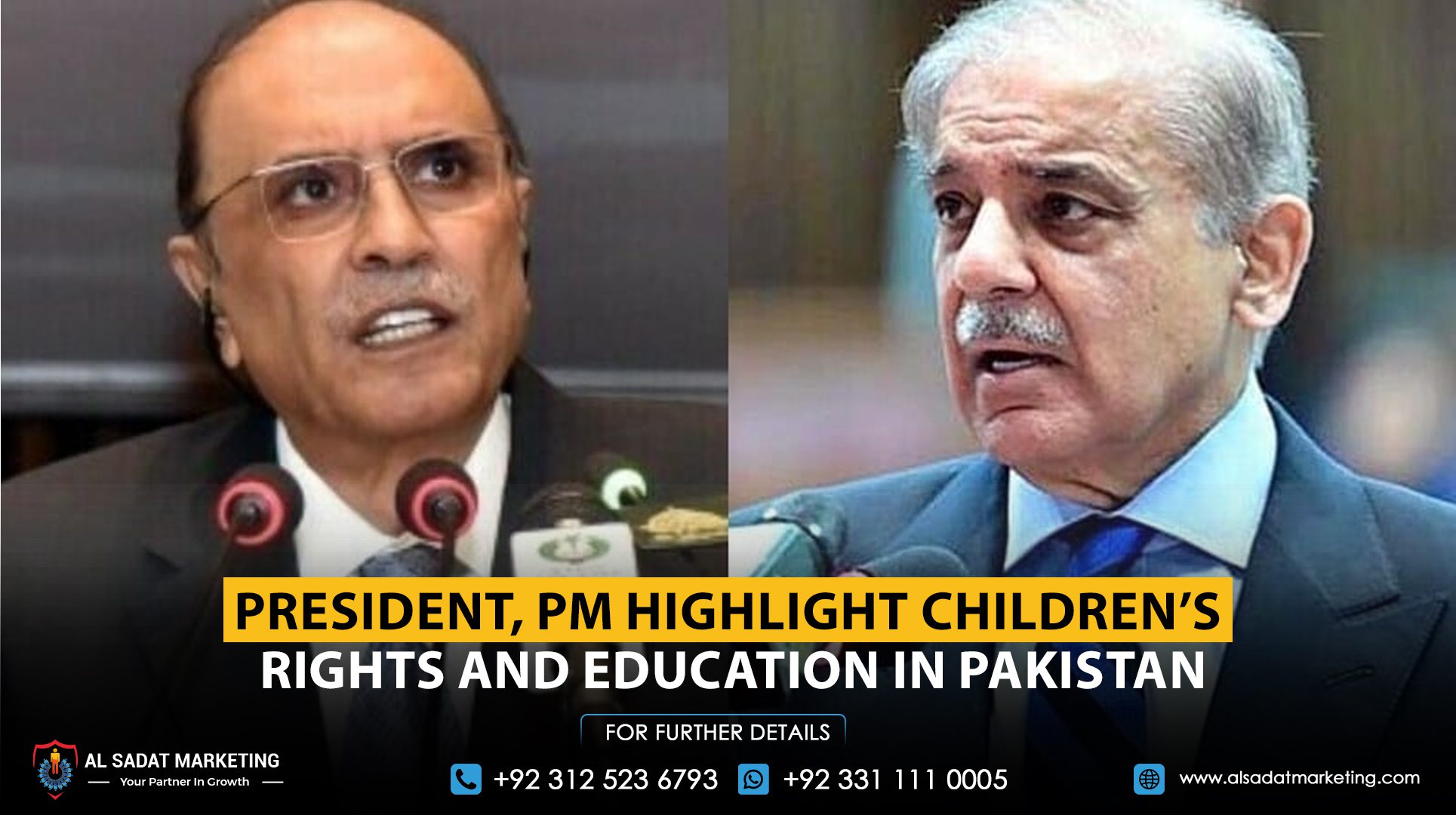 President, PM Highlight Children’s Rights and Education in Pakistan