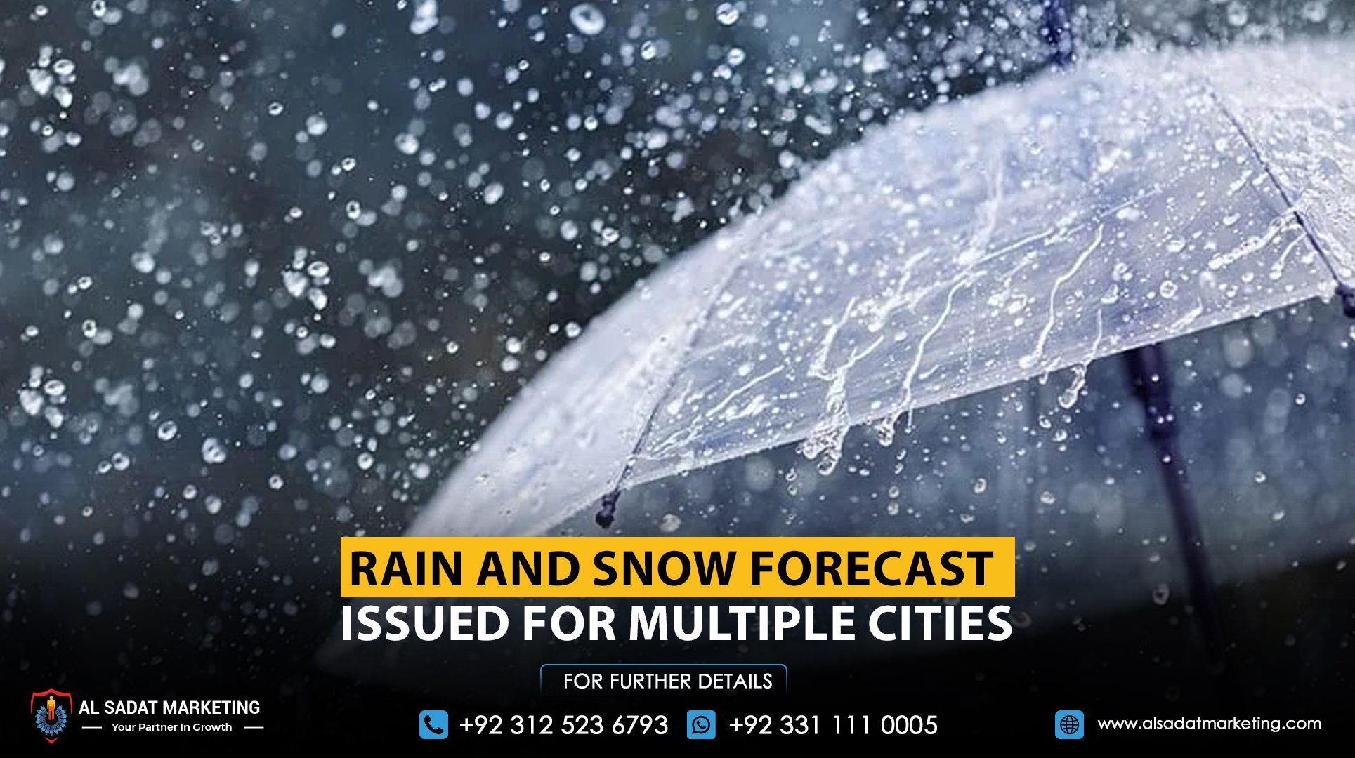Rain and Snow Forecast Issued for Multiple Cities