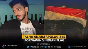 Talha Anjum apologizes for waving the Indian flag