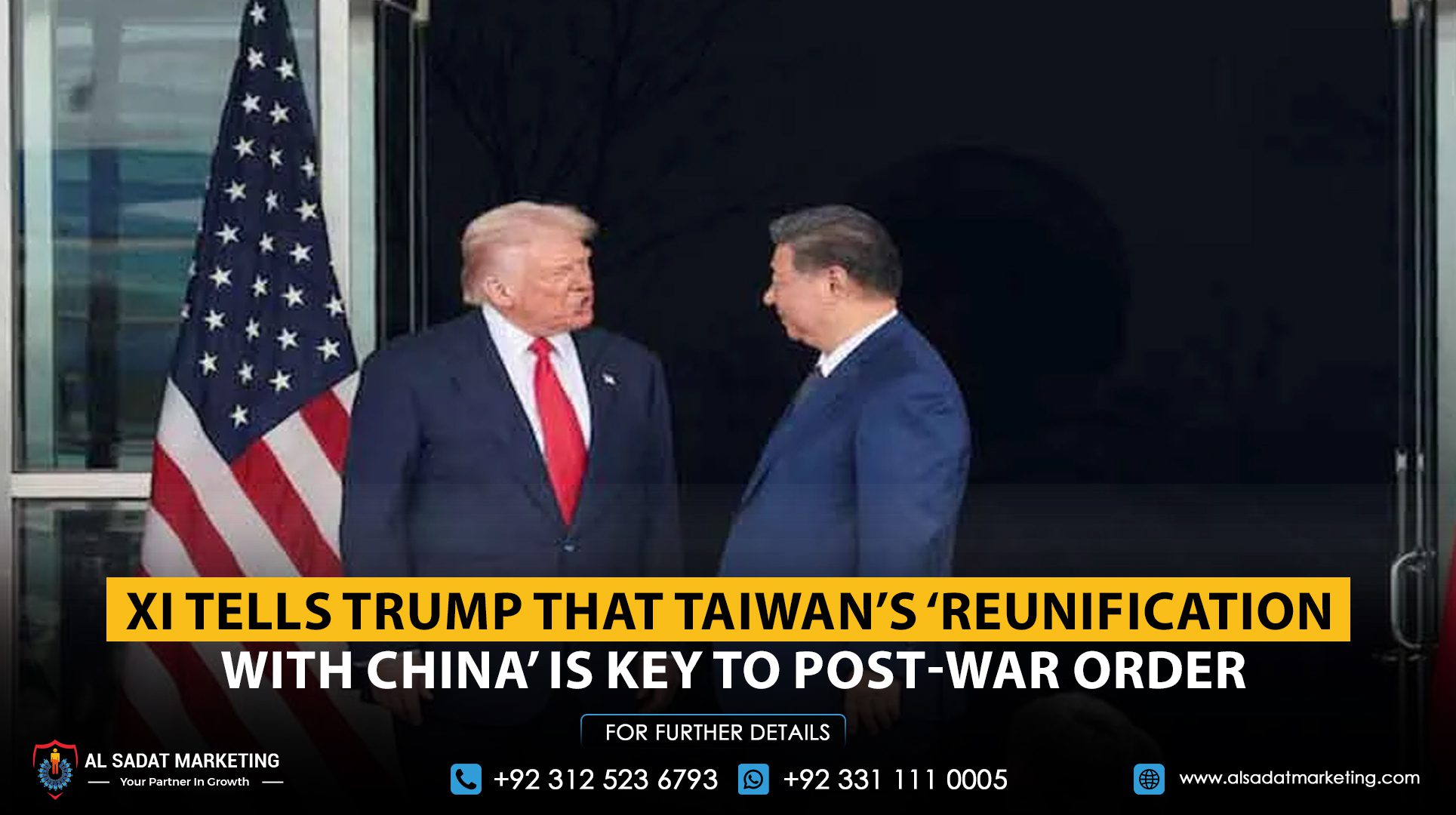 Xi Tells Trump That Taiwan’s ‘Reunification With China’ Is Key to Post-War Order