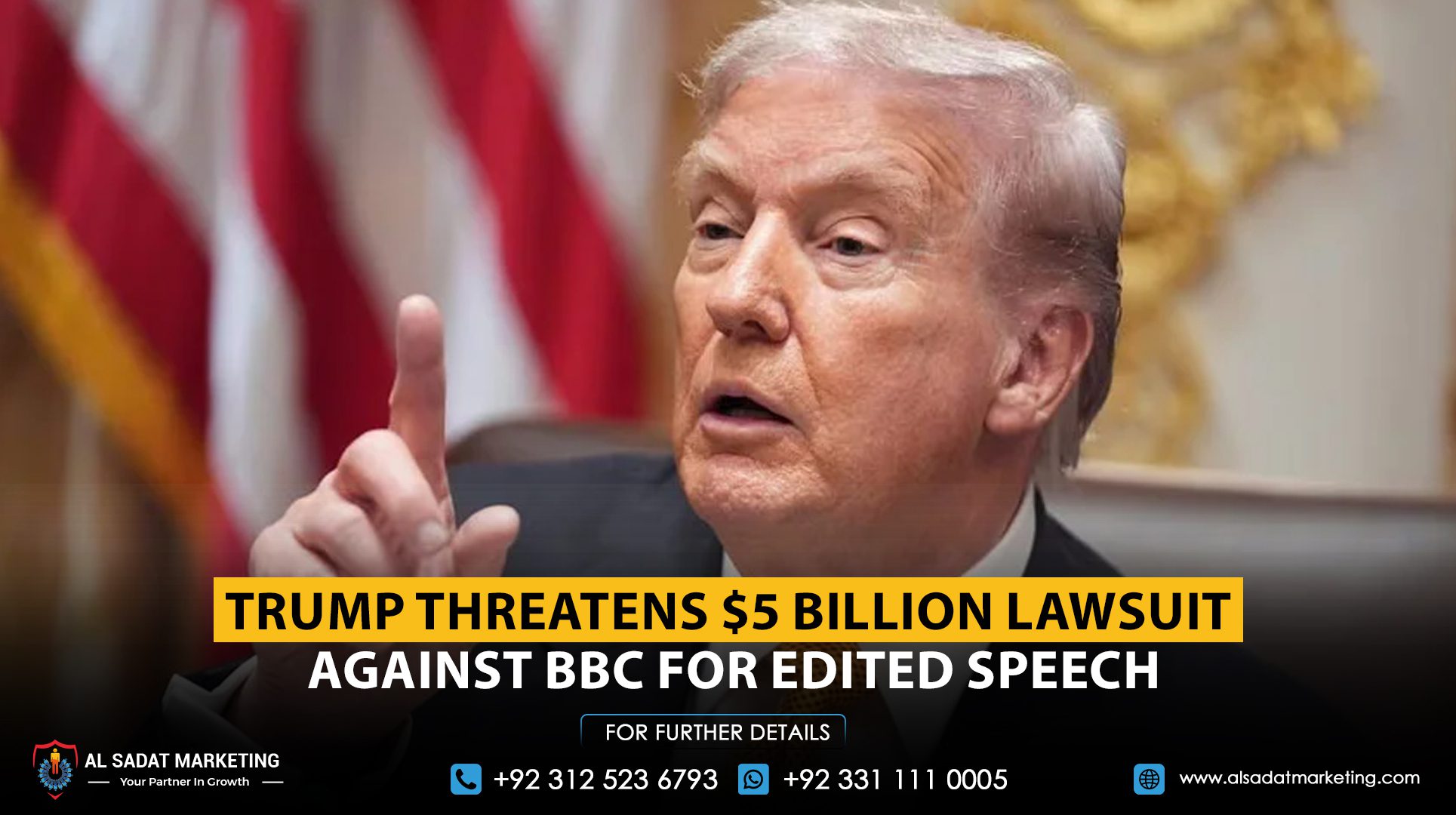 Trump Threatens $5 Billion Lawsuit Against BBC for Edited Speech