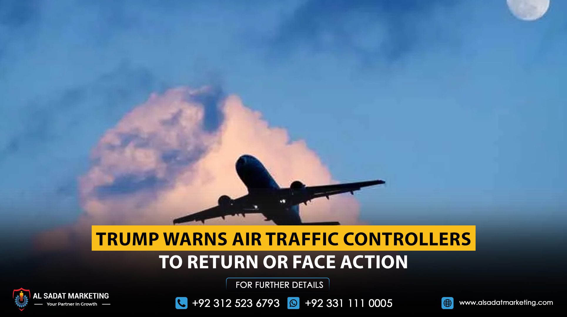 Trump warns air traffic controllers to return or face action