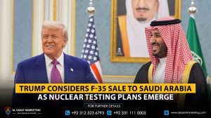 Trump Considers F-35 Sale to Saudi Arabia as Nuclear Testing Plans Emerge