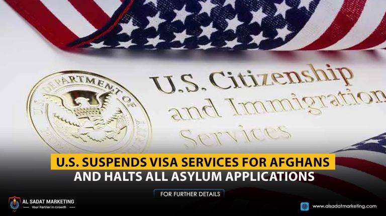 U.S. Suspends Visa Services for Afghans and Halts All Asylum Applications