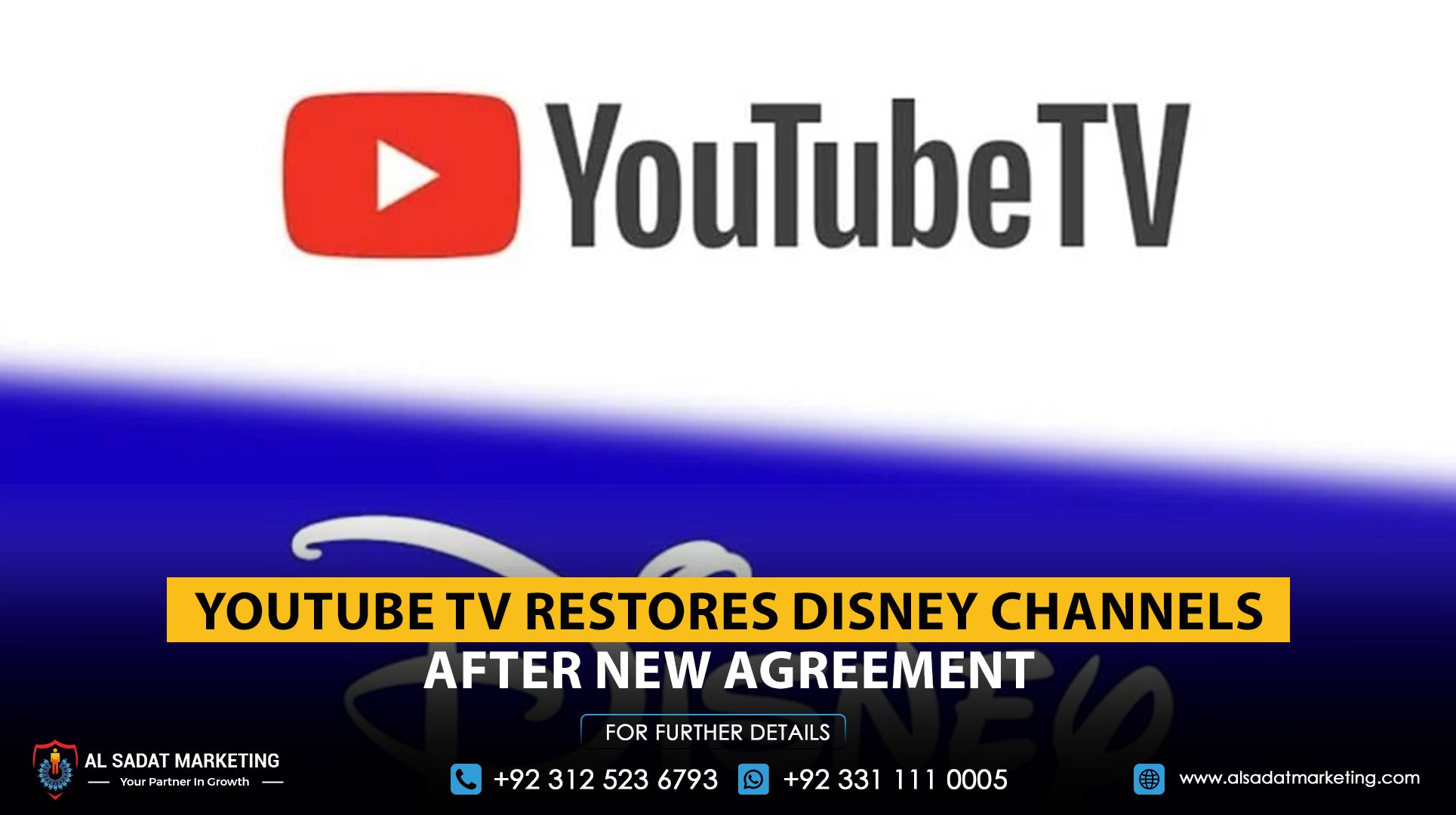 YouTube TV Restores Disney Channels After New Agreement