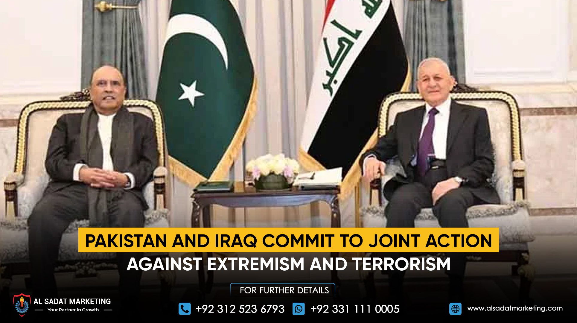 Pakistan and Iraq commit to joint action against extremism and terrorism