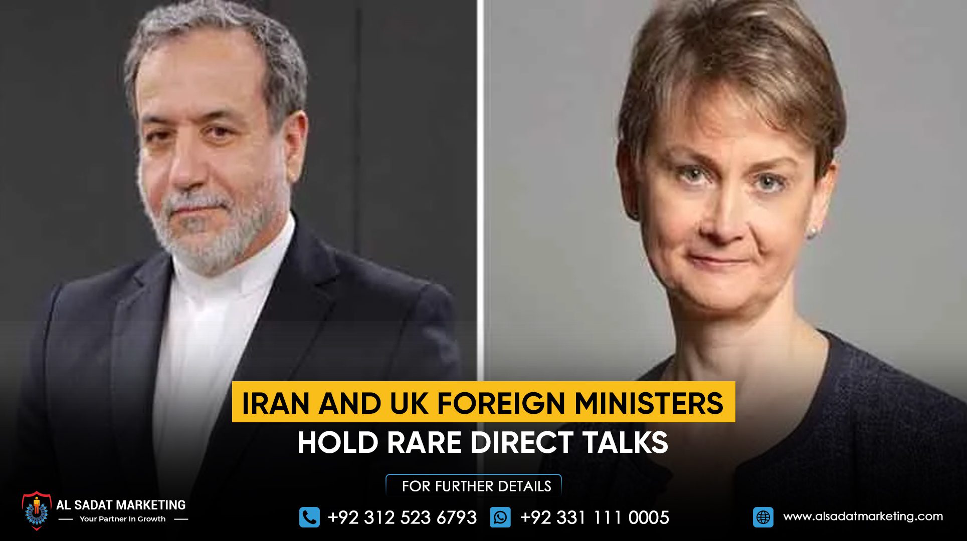 Iran and UK foreign ministers hold rare direct talks