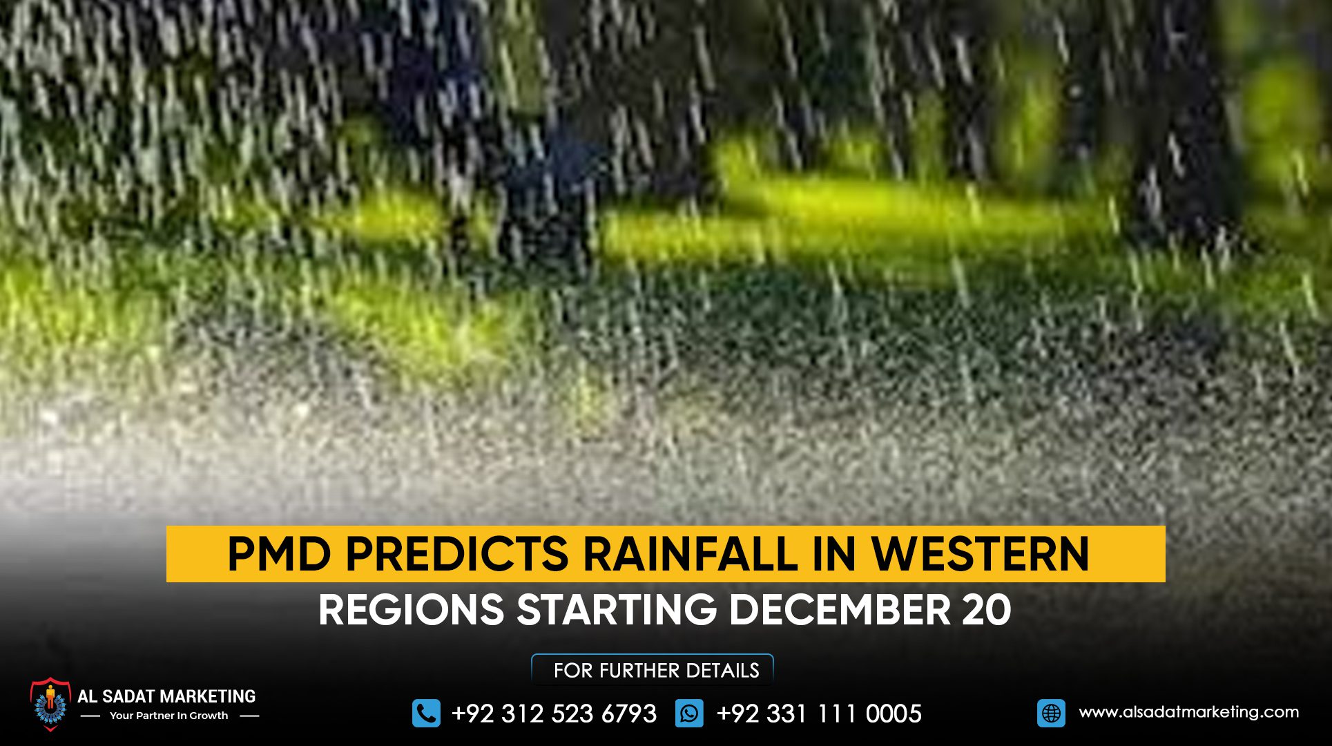 PMD Predicts Rainfall in Western Regions Starting December 20