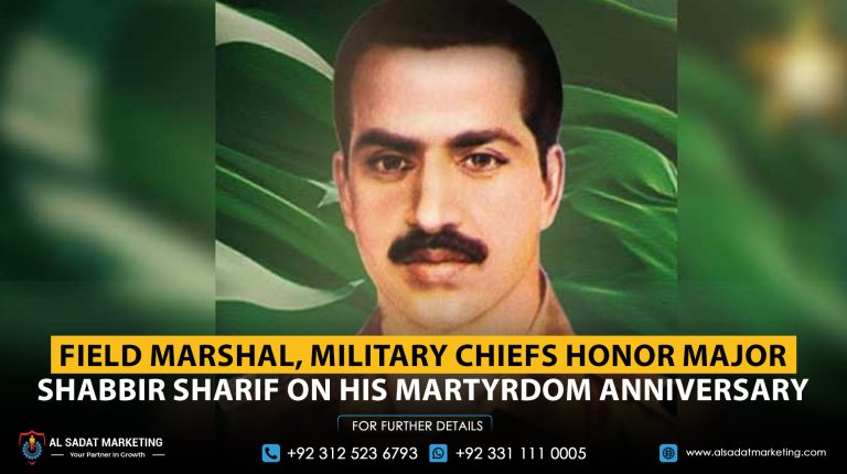 Field Marshal, Military Chiefs Honor Major Shabbir Sharif on His Martyrdom Anniversary