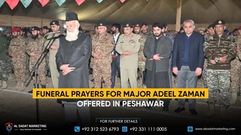Funeral prayers for Major Adeel Zaman offered in Peshawar