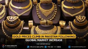 Gold prices climb in Pakistan following global market increase