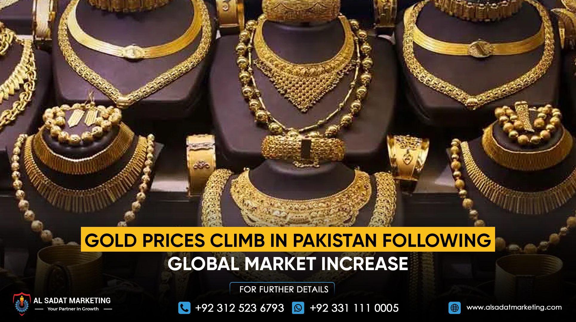 Gold prices climb in Pakistan following global market increase