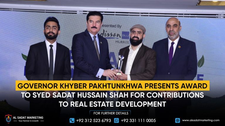 Governor Khyber Pakhtunkhwa Presents Award to Syed Sadat Hussain Shah for Contributions to Real Estate Development
