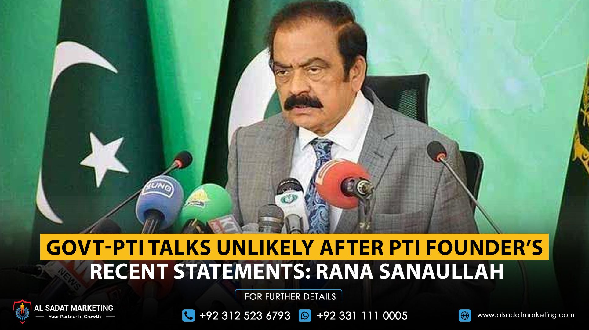 Govt-PTI Talks Unlikely After PTI Founder’s Recent Statements: Rana Sanaullah