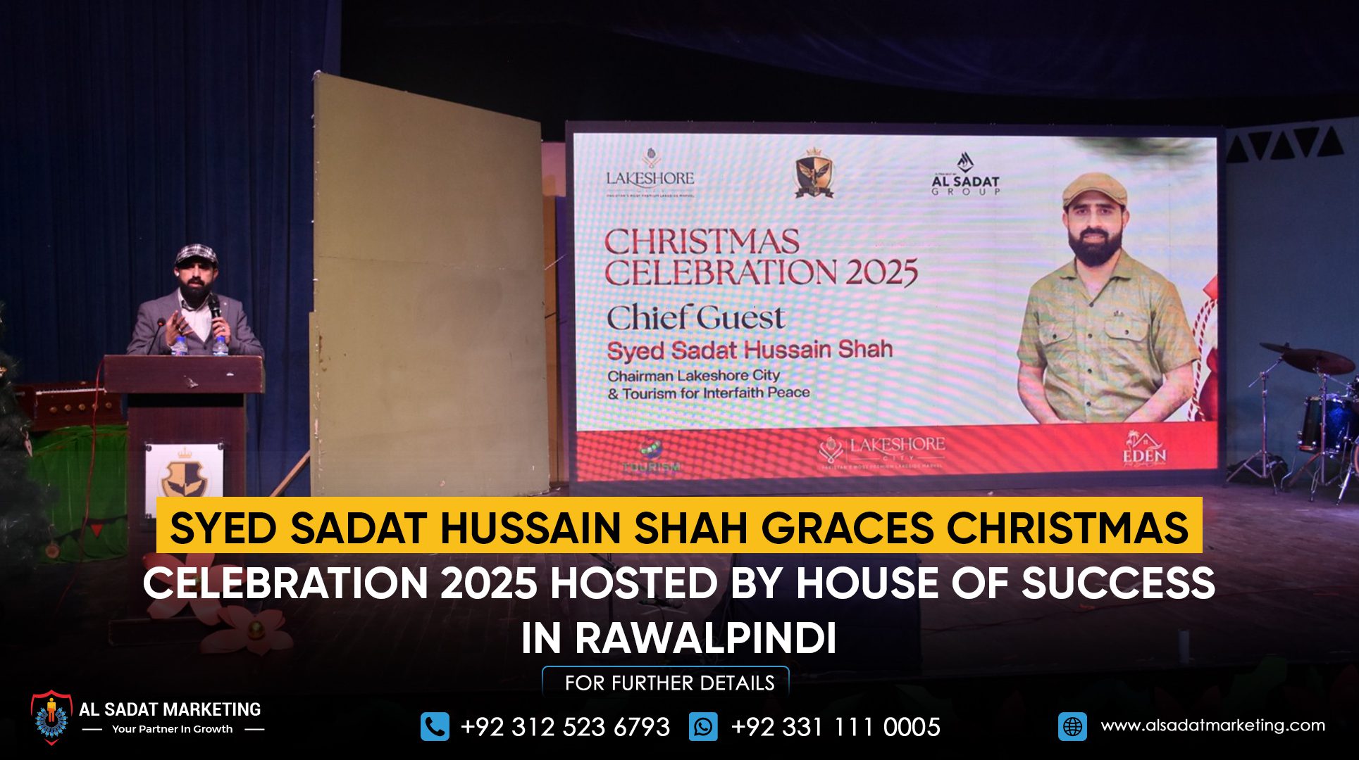 Syed Sadat Hussain Shah Graces Christmas Celebration 2025 at Rawalpindi Arts Council