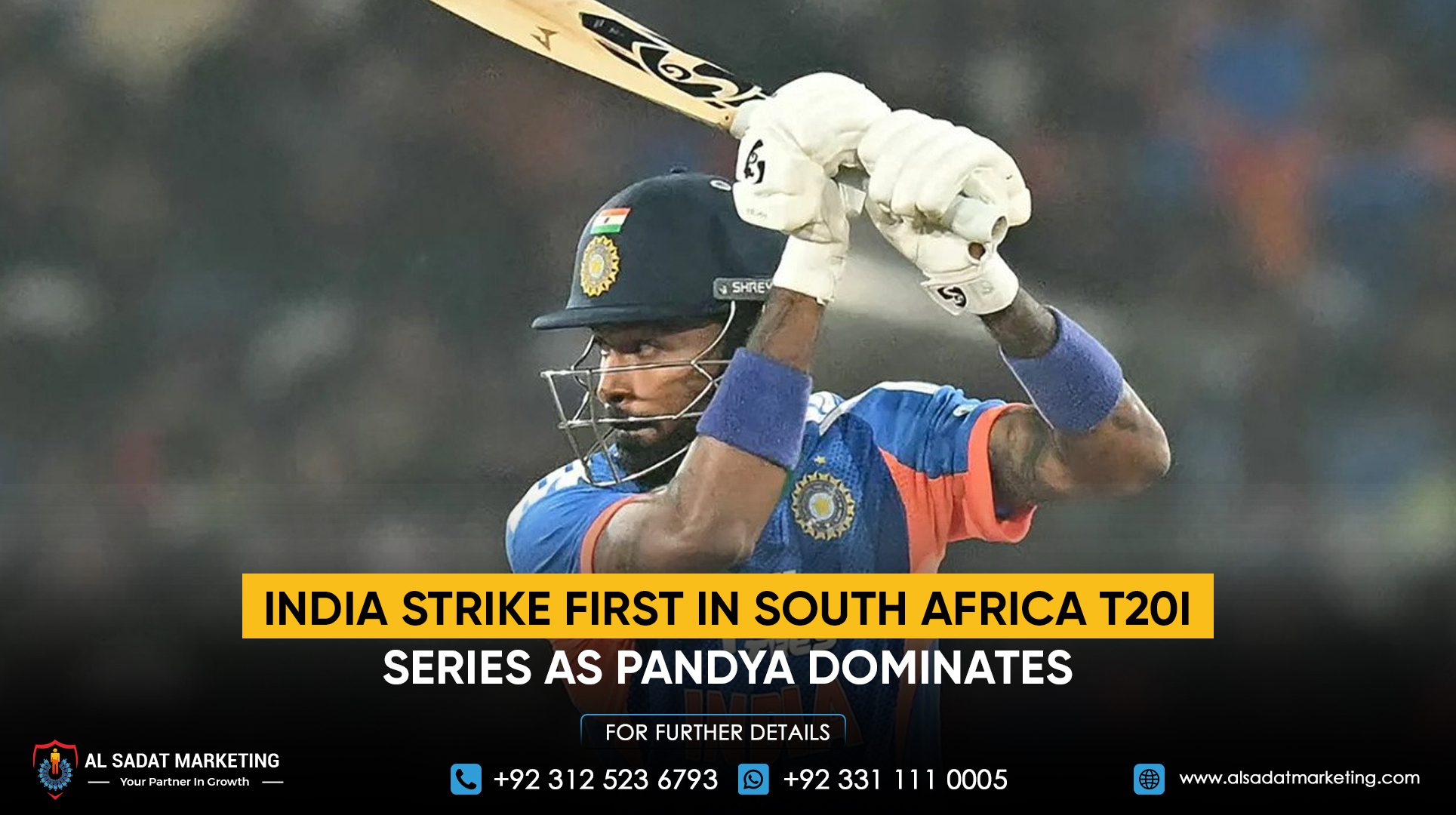 India strike first in South Africa T20I series as Pandya dominates
