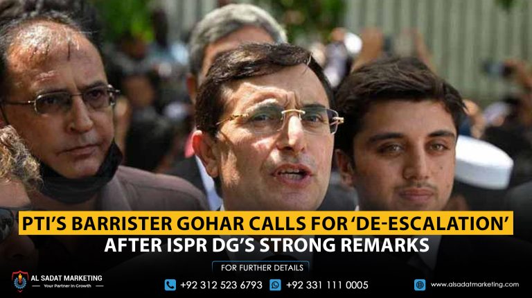 PTI’s Barrister Gohar Calls for ‘De-escalation’ After ISPR DG’s Strong Remarks