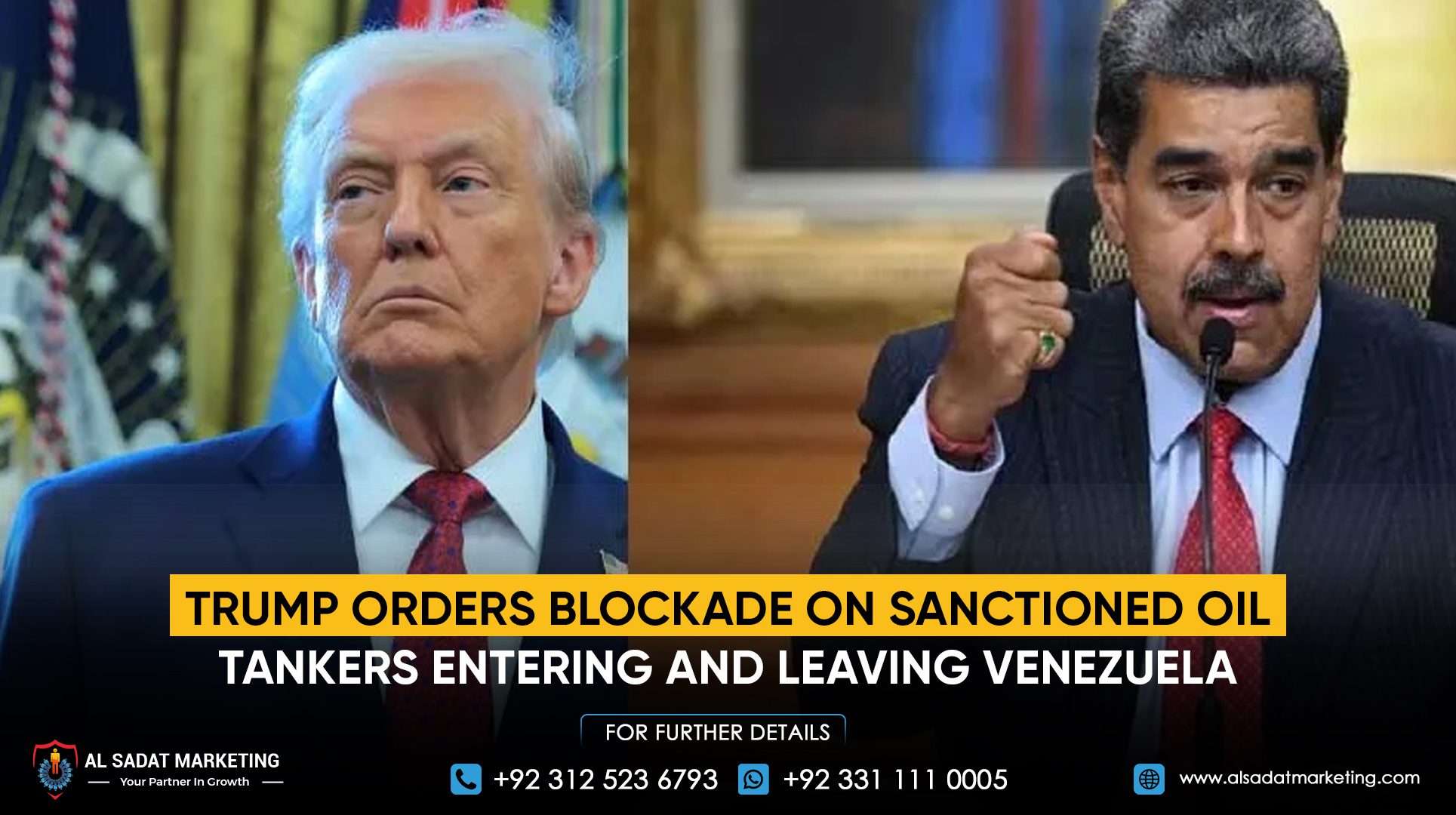 Trump orders a blockade on sanctioned oil tankers entering and leaving Venezuela