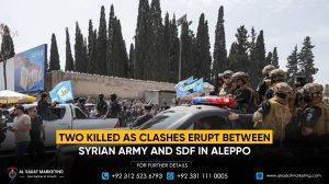 Two Killed as Clashes Erupt Between Syrian Army and SDF in Aleppo