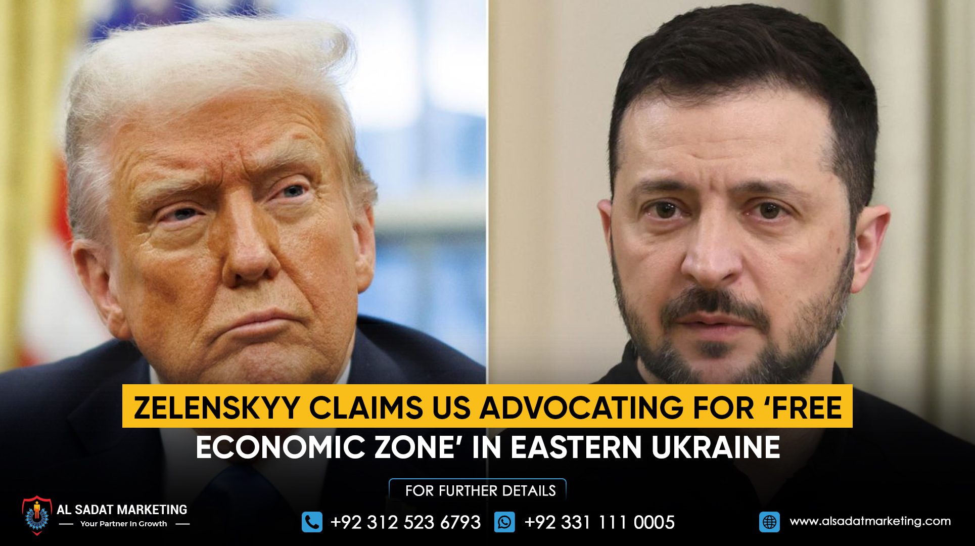 Zelenskyy Claims US Advocating for ‘Free Economic Zone’ in Eastern Ukraine
