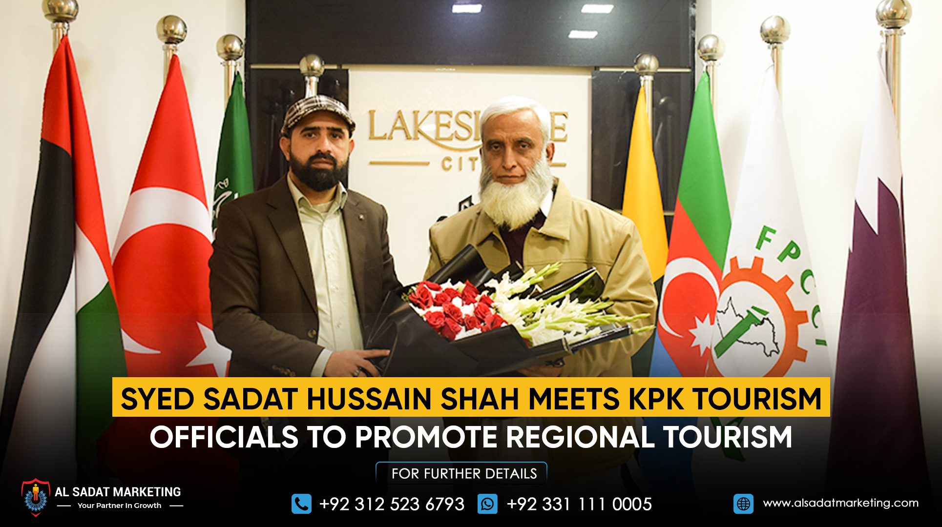 Syed Sadat Hussain Shah meets KPK Tourism Officials to promote regional tourism