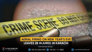 Aerial firing on New Year’s Eve leaves 28 injured in Karachi