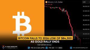 Bitcoin Falls to 2026 Low of $84,300 as Gold Rally Ends