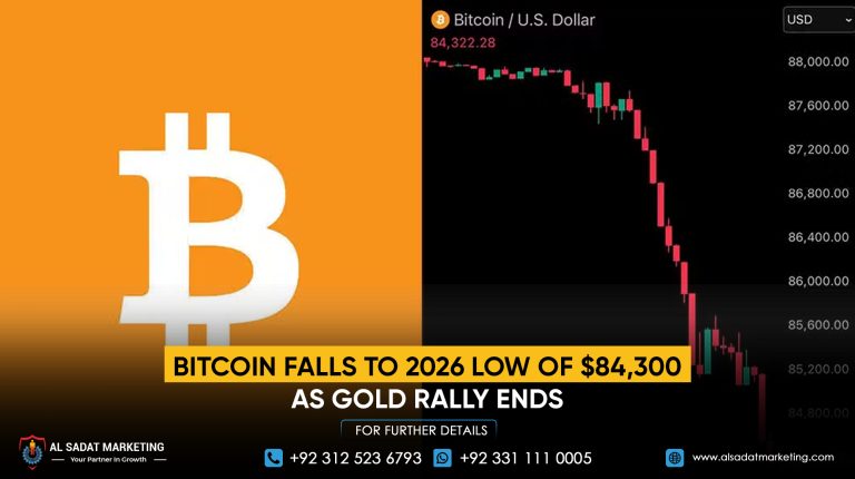 Bitcoin Falls to 2026 Low of $84,300 as Gold Rally Ends
