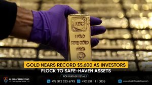 Gold Nears Record $5,600 as Investors Flock to Safe-Haven Assets