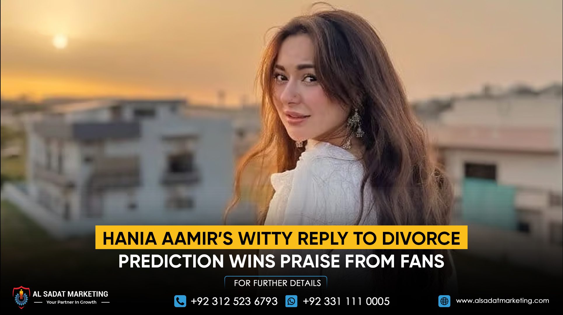 Hania Aamir’s Witty Reply to Divorce Prediction Wins Praise from Fans