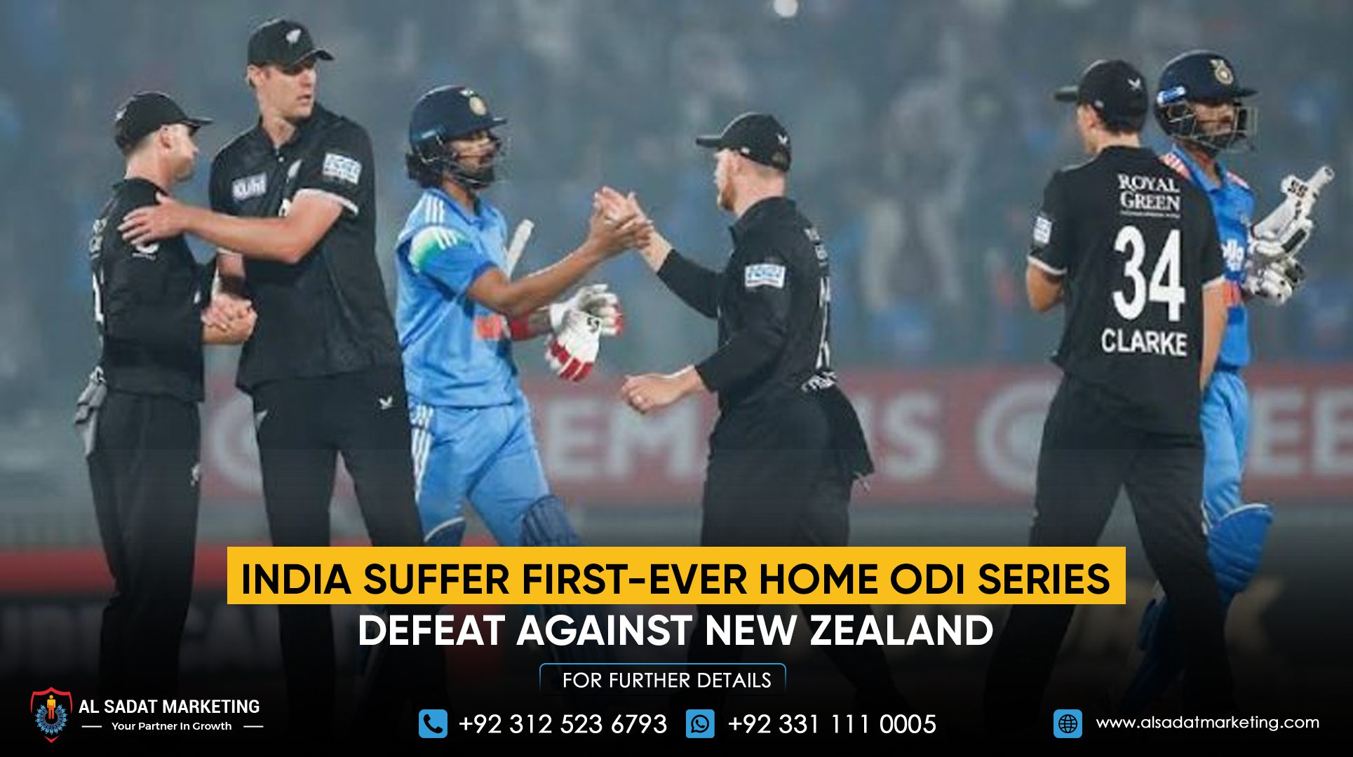 India Suffer First-Ever Home ODI Series Defeat Against New Zealand