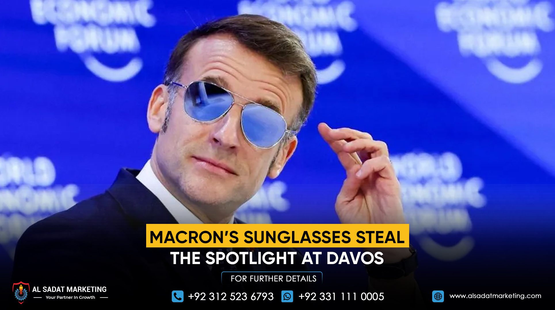 Macron’s Sunglasses Steal the Spotlight at Davos