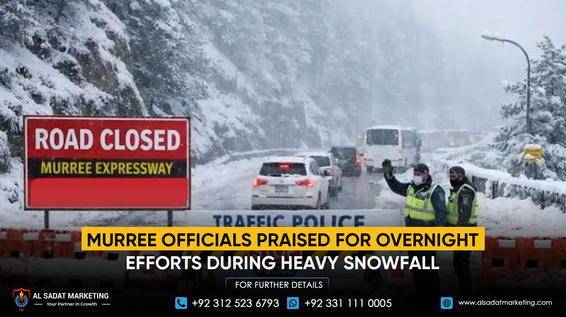 Murree Officials Praised for Overnight Efforts During Heavy Snowfall