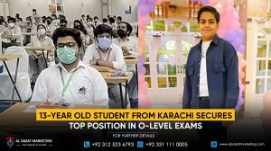 13-Year-Old Student from Karachi Secures Top Position in O-Level Exams