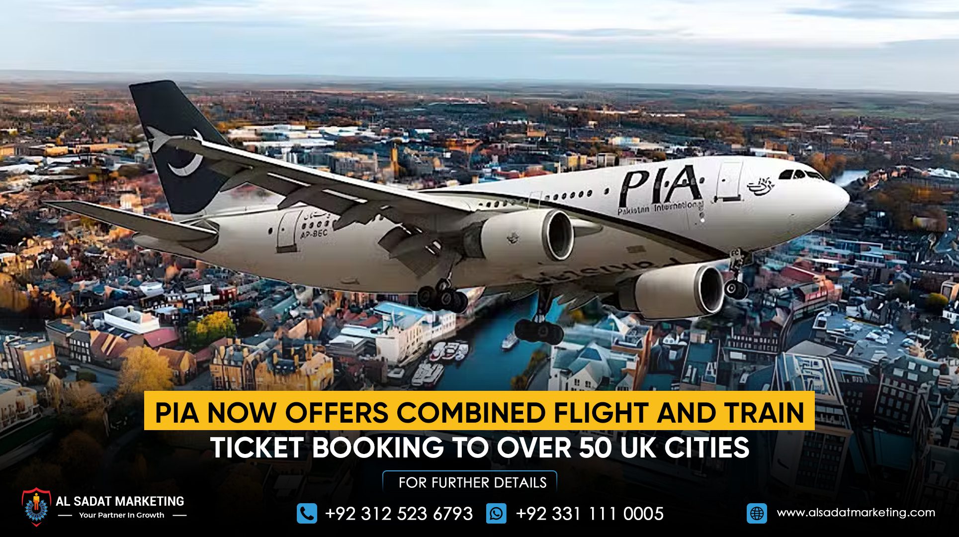 PIA Now Offers Combined Flight and Train Ticket Booking to Over 50 UK Cities