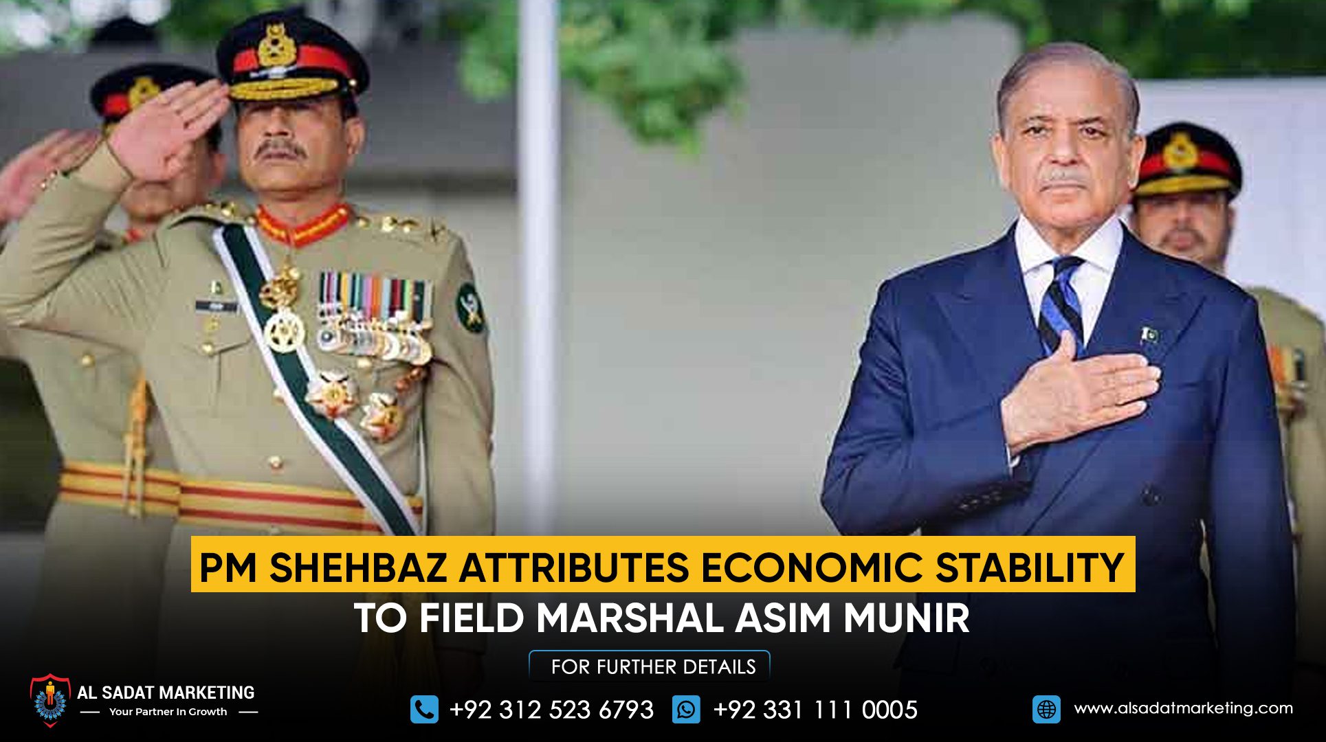 PM Shehbaz Attributes Economic Stability to Field Marshal Asim Munir