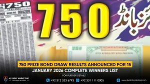 750 Prize Bond Draw Results Announced for 15 January 2026 – Complete Winners List
