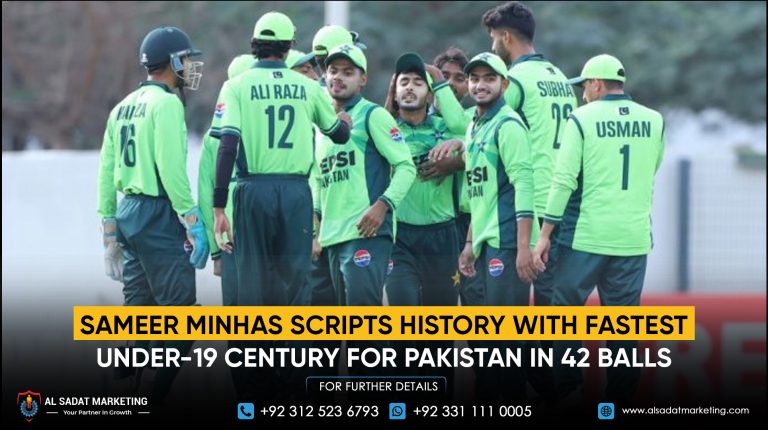 Sameer Minhas's Script History with Fastest Under-19 Century for Pakistan in 42 Balls