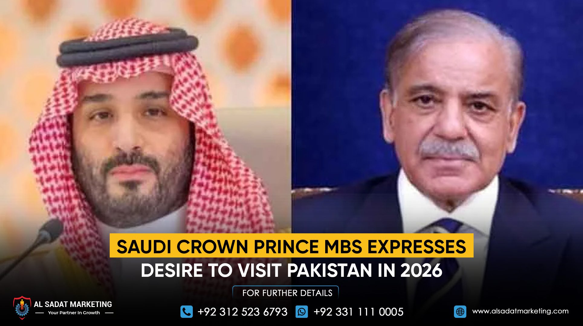 Saudi Crown Prince MBS expresses desire to visit Pakistan in 2026