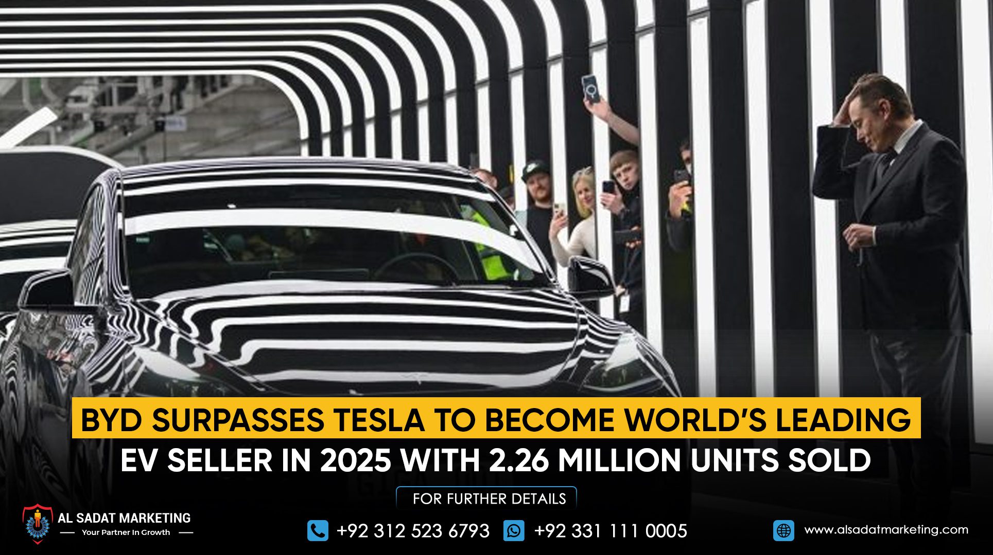 BYD Surpasses Tesla to Become World’s Leading EV Seller in 2025 with 2.26 Million Units Sold